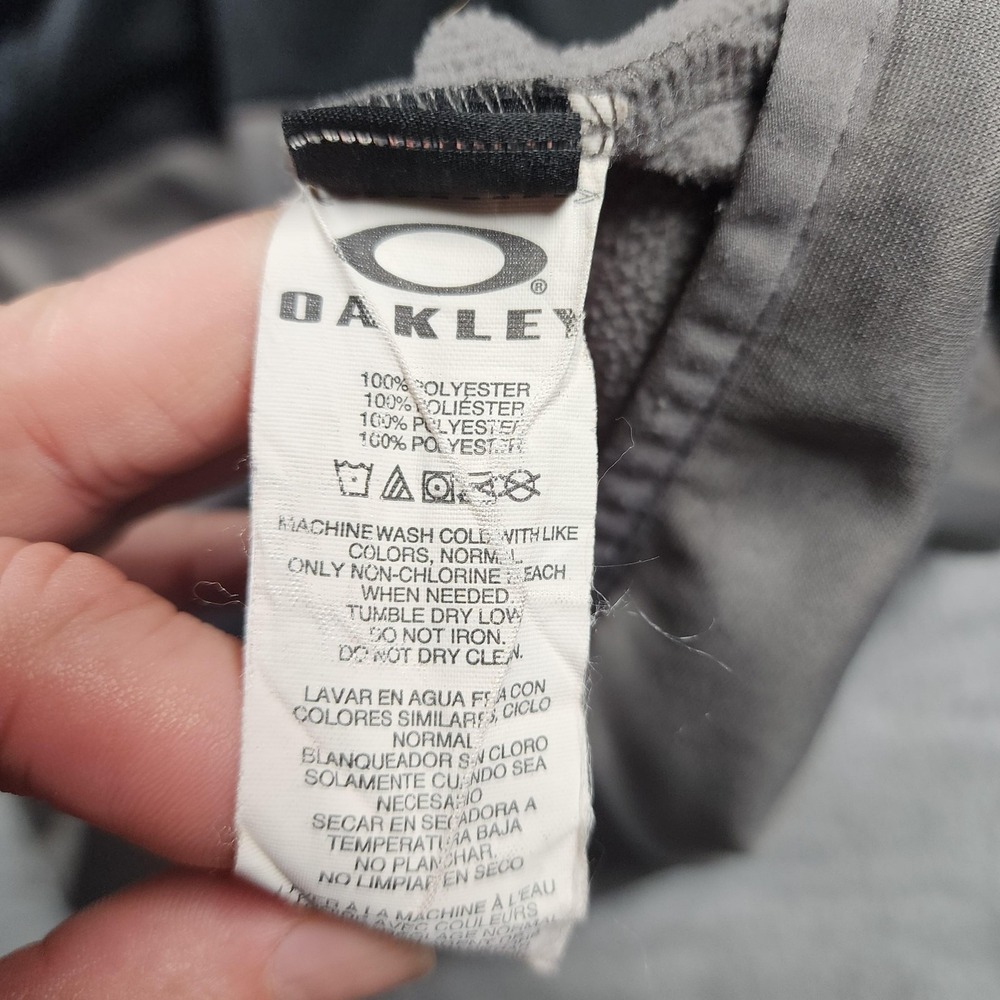 Oakley Jawbreaker Road Jacket Mens XL Gray Black Colorblock Full Zip Track - Picture 8 of 13